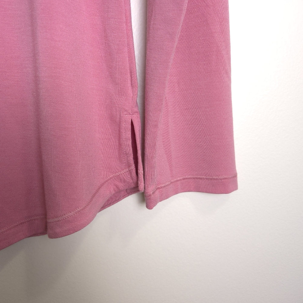Athleta Essential Modal Blend V Neck Basic Pink T… - image 8